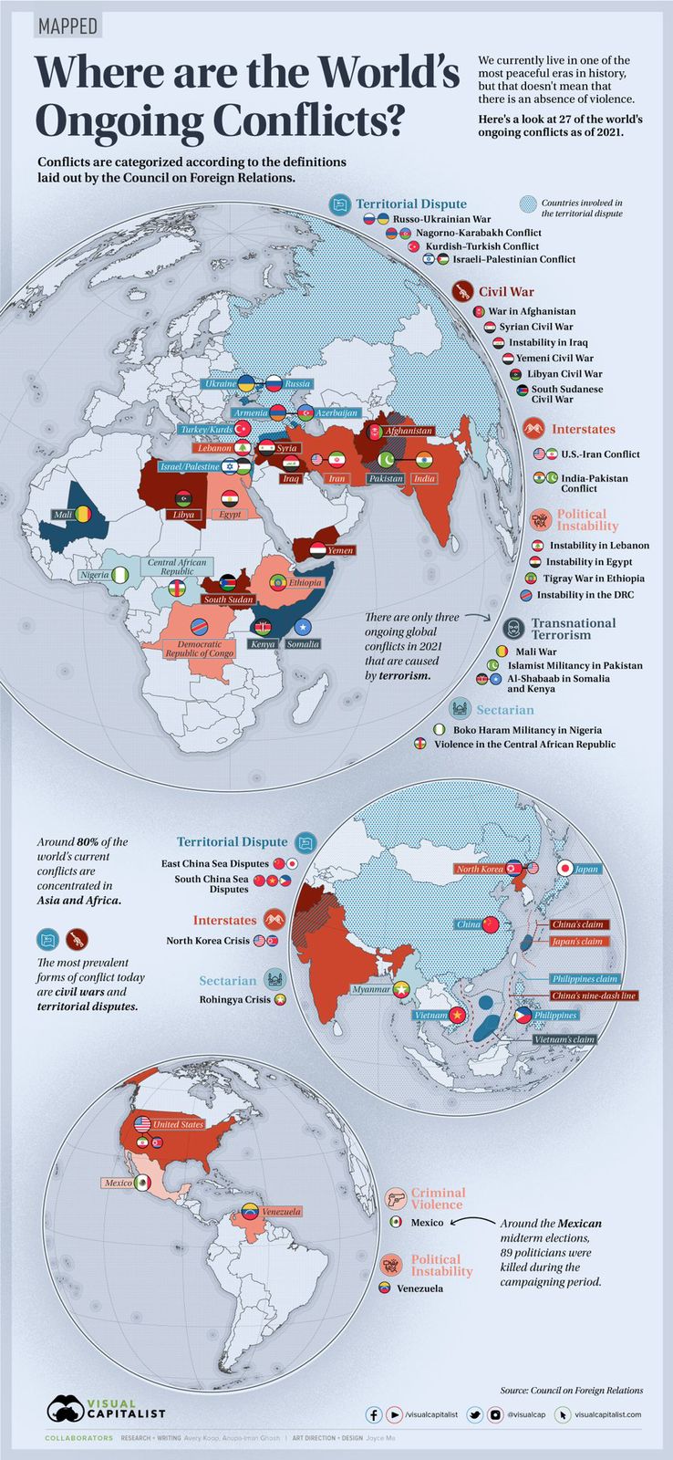 Mapa de los conflictos en el mundo Usec Network Magazine